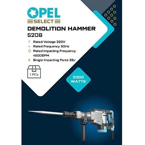 Opel Select 2000W Demolition Hammer 9Kg 5208