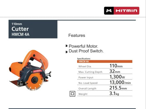 HIKOKI (HITMIN) HMCM 4A 110mm Cutter, 1300 W, 4 inch